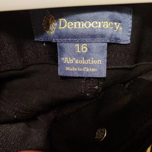 Democracy Ab Solution Straight Leg Women Jean Size 16 Black - Picture 5 of 5